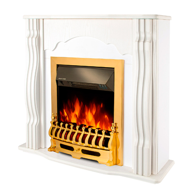 Elektrischer Kamin Clasic & Galileo gold, Art Flame, 883x950x300 mm, 2000W, Thermostat, 5 Flammenintensitätsmodi, Timer