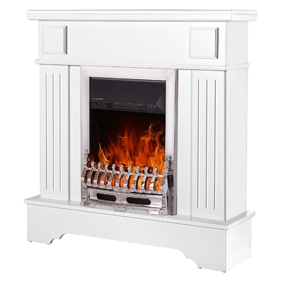 Elektrischer Kamin Marina extra & Galileo silver, Art Flame, 1092x1034x300 mm, 2000W, Thermostat, 5 Flammenintensitätsmodi, Timer
