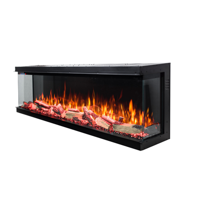 Haiti 78 eingebauter 3D-Elektrokamin, Art Flame, 533x2000x332 mm, 1500W, mehr als 100 Farbkombinationen, Thermostat, Brennholz und Kristalle