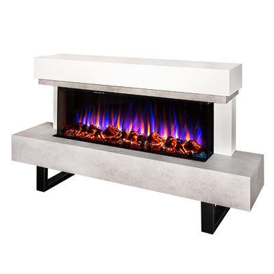 Elektrischer Kamin Monro & Dalas, Art Flame, 750x1400x300 mm, 1500W, 30 Farbkombinationen, Thermostat, Brennholz und Kristalle