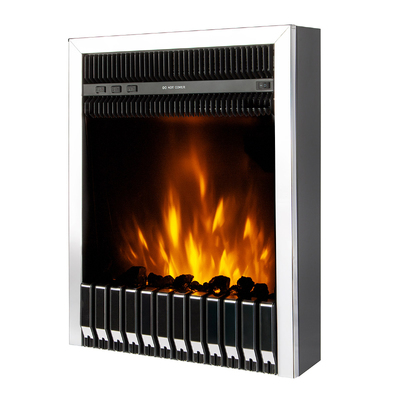 Eingebauter elektrischer Kamin Gala silver, Art Flame,577x447x161 mm, 2000W, Thermostat, 5 Flammenintensitätsmodi, Timer