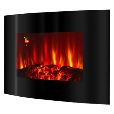 Elektrischer Wandkamin Carlos, Art Flame, 560x885x135 mm, 2000W, 7 Flammenfarben, Thermostat, 5 Flammenintensitätsmodi 