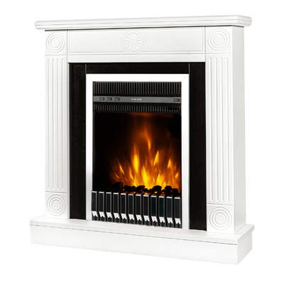 Elektrischer Kamin Donald & Gala silver, Art Flame, 865x820x250 mm, 2000W, Thermostat, 5 Flammenintensitätsmodi, Timer