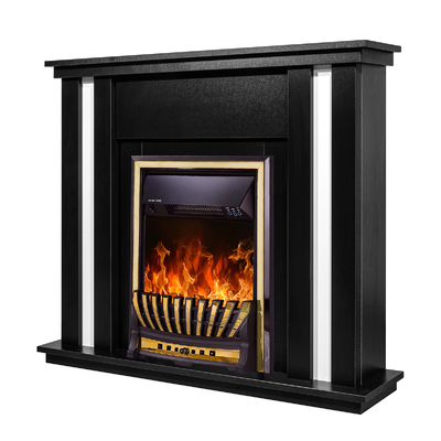 Elektrischer Kamin Gustavo & Meridian, Art Flame, 950x1100x270 mm, 2000W, Thermostat, 5 Flammenintensitätsmodi, Timer