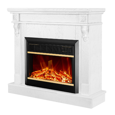 Elektrischer Kamin Solomon & Mars, Art Flame, 900x1000x320 mm, 1500W, 2 Heizleistungen, 5 Flammenintensitätsmodi, Timer